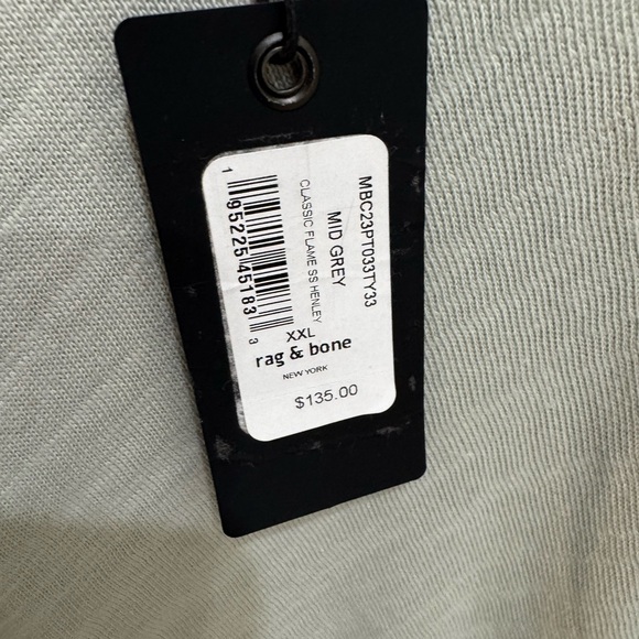 rag & bone Mid Gray Classic Flame Henley T-Shirt - Picture 4 of 4